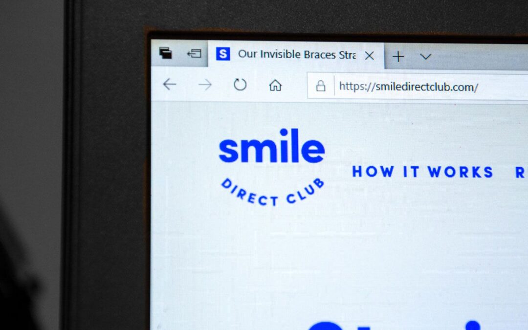Primer plano del sitio web de SmileDirectClub - Demanda de SmileDirectClub